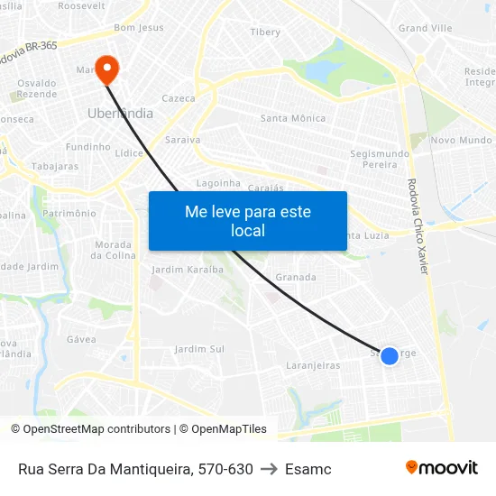 Rua Serra Da Mantiqueira, 570-630 to Esamc map