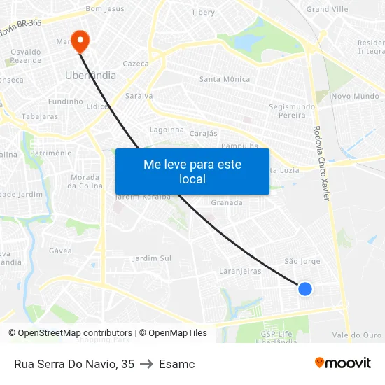 Rua Serra Do Navio, 35 to Esamc map