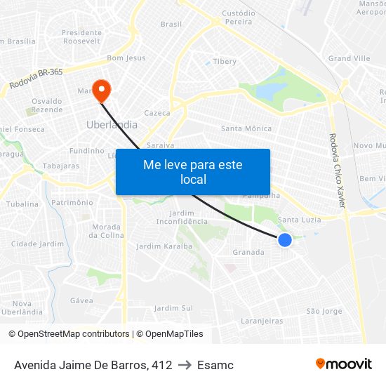 Avenida Jaime De Barros, 412 to Esamc map