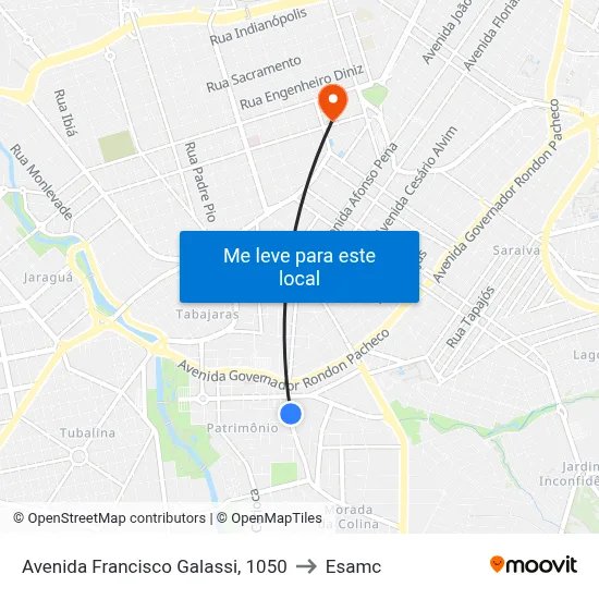 Avenida Francisco Galassi, 1050 to Esamc map