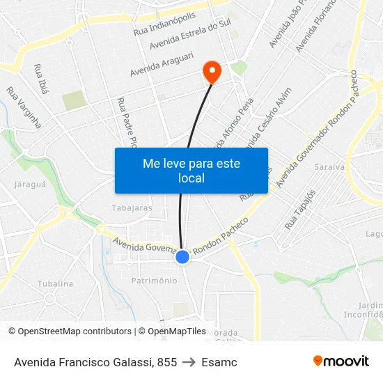 Avenida Francisco Galassi, 855 to Esamc map