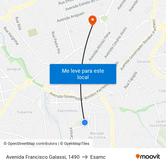 Avenida Francisco Galassi, 1490 to Esamc map