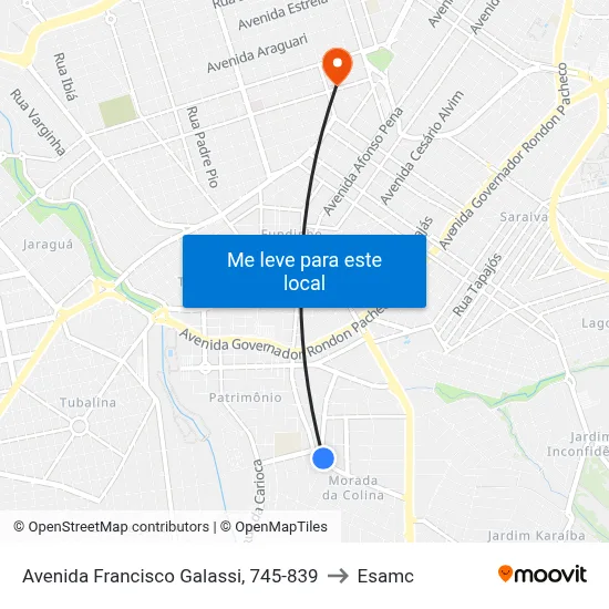 Avenida Francisco Galassi, 745-839 to Esamc map