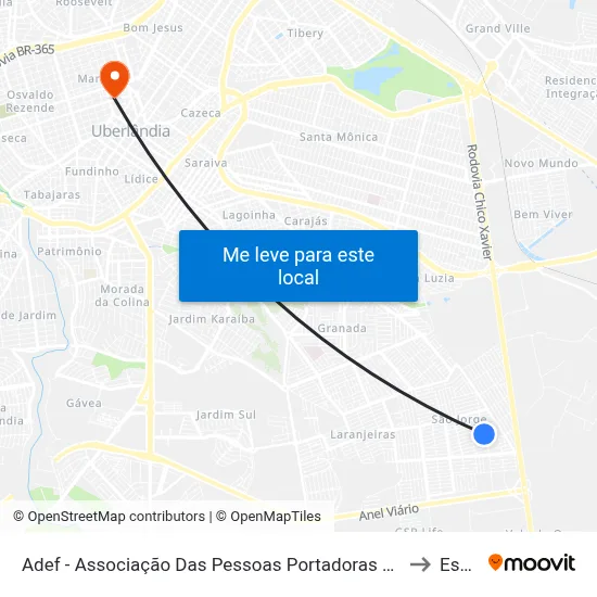 Adef - Associação Das Pessoas Portadoras De Deficiência Física to Esamc map