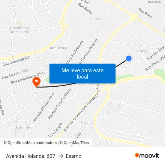 Avenida Holanda, 607 to Esamc map
