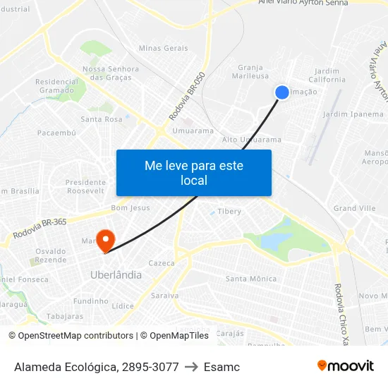 Alameda Ecológica, 2895-3077 to Esamc map