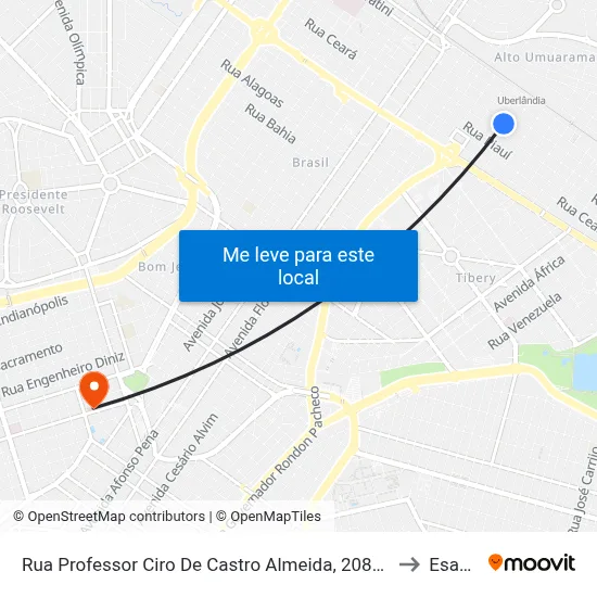 Rua Professor Ciro De Castro Almeida, 2080-2800 to Esamc map