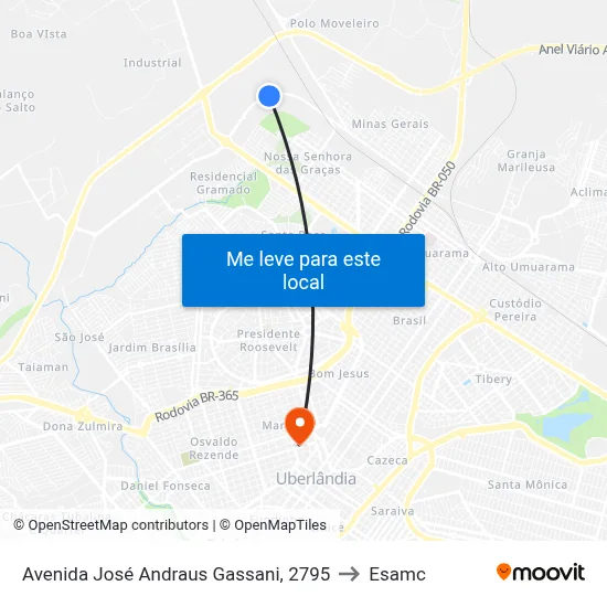 Avenida José Andraus Gassani, 2795 to Esamc map