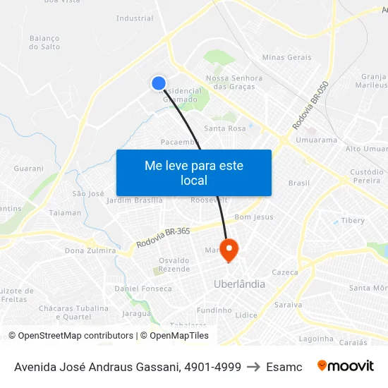 Avenida José Andraus Gassani, 4901-4999 to Esamc map