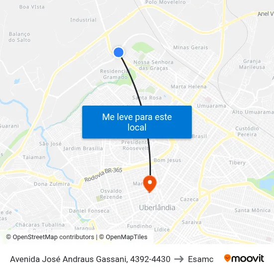 Avenida José Andraus Gassani, 4392-4430 to Esamc map