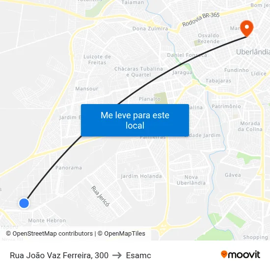 Rua João Vaz Ferreira, 300 to Esamc map