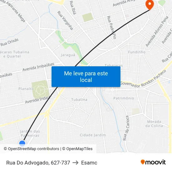 Rua Do Advogado, 627-737 to Esamc map
