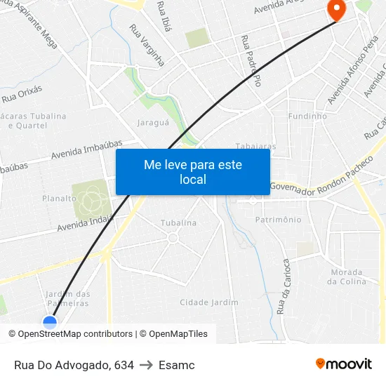 Rua Do Advogado, 634 to Esamc map