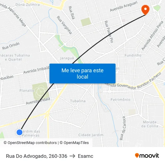 Rua Do Advogado, 260-336 to Esamc map