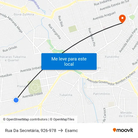 Rua Da Secretária, 926-978 to Esamc map