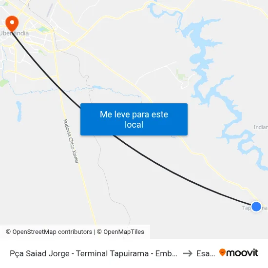 Pça Saiad Jorge - Terminal Tapuirama - Emb E Desembarque to Esamc map