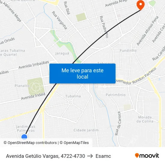 Avenida Getúlio Vargas, 4722-4730 to Esamc map