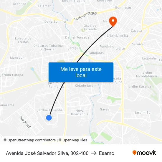 Avenida José Salvador Silva, 302-400 to Esamc map