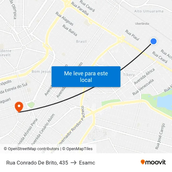 Rua Conrado De Brito, 435 to Esamc map