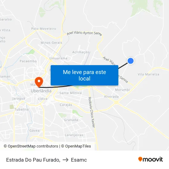 Estrada Do Pau Furado, to Esamc map