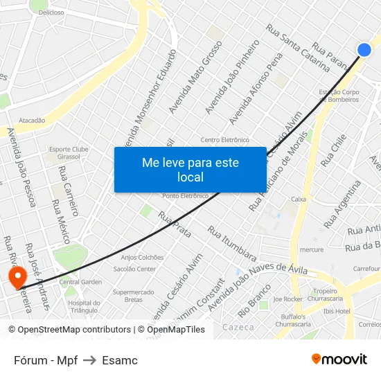 Fórum - Mpf to Esamc map