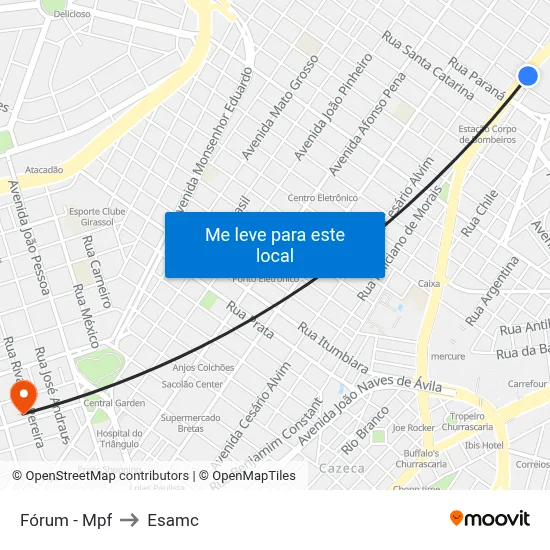Fórum - Mpf to Esamc map
