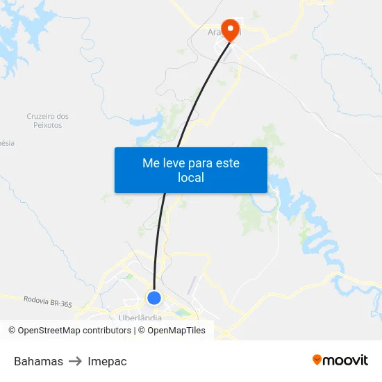 Bahamas to Imepac map