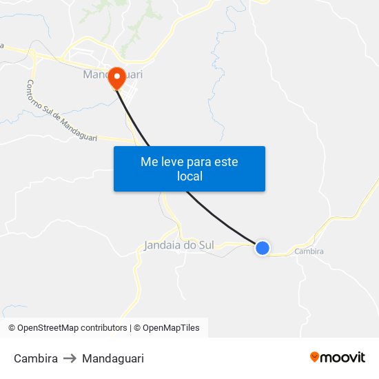 Cambira to Mandaguari map