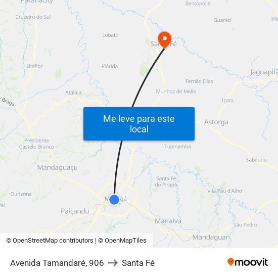 Avenida Tamandaré, 906 to Santa Fé map