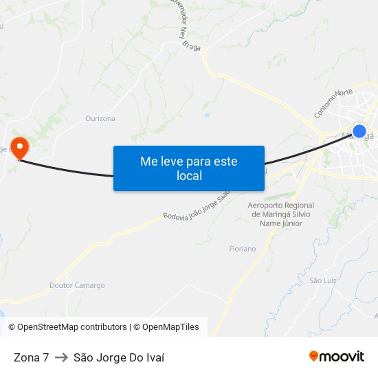 Zona 7 to São Jorge Do Ivaí map
