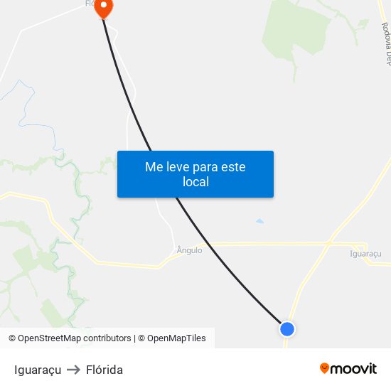 Iguaraçu to Flórida map