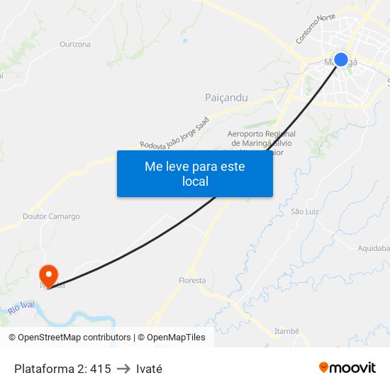 Plataforma 2: 415 to Ivaté map