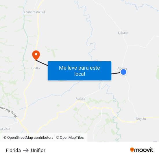 Flórida to Uniflor map