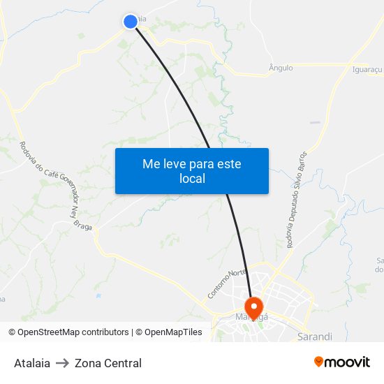 Atalaia to Zona Central map