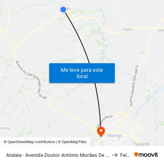 Atalaia - Avenida Doutor Antônio Morães De Barros, 110 to Feitep map