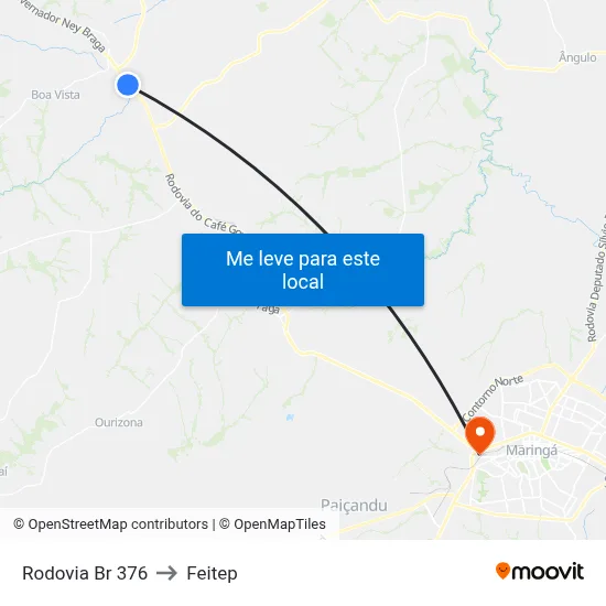 Rodovia Br 376 to Feitep map