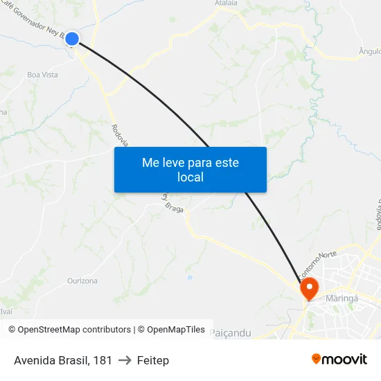 Avenida Brasil, 181 to Feitep map