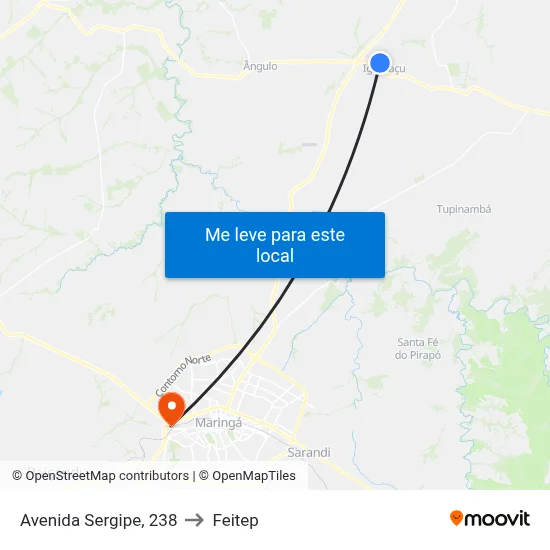 Avenida Sergipe, 238 to Feitep map