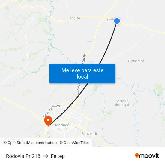 Rodovia Pr 218 to Feitep map