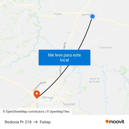 Rodovia Pr 218 to Feitep map
