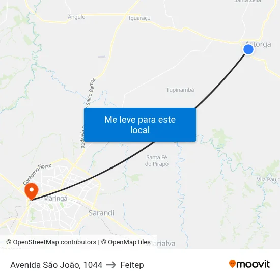 Avenida São João, 1044 to Feitep map