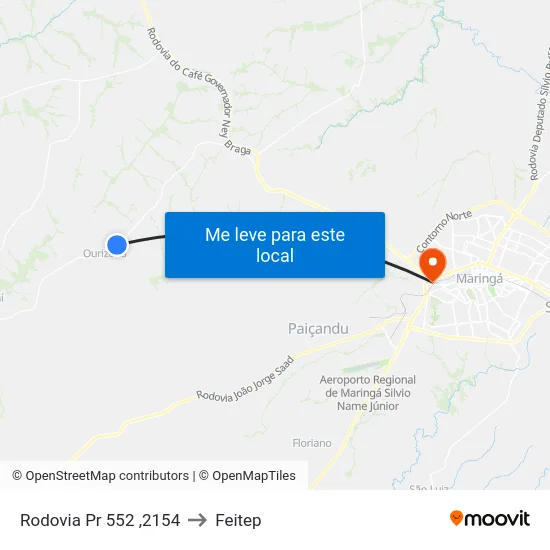 Rodovia Pr 552 ,2154 to Feitep map