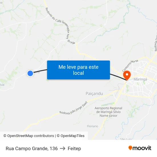 Rua Campo Grande, 136 to Feitep map