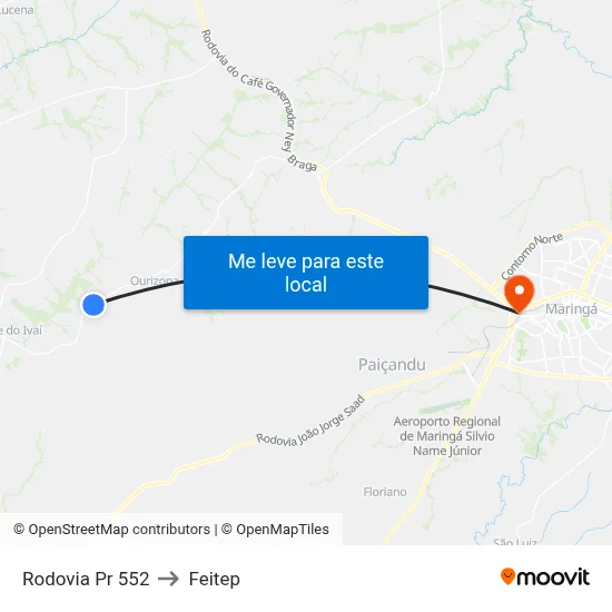 Rodovia Pr 552 to Feitep map
