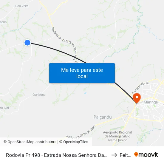 Rodovia Pr 498 - Estrada Nossa Senhora Das Graças to Feitep map