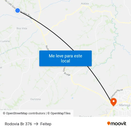 Rodovia Br 376 to Feitep map