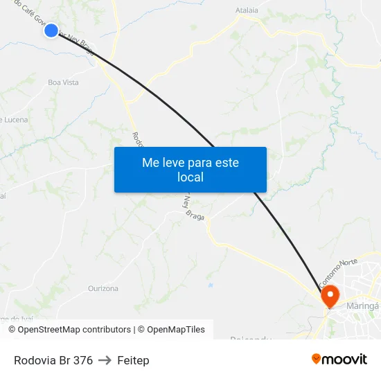 Rodovia Br 376 to Feitep map