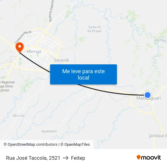 Rua José Taccola, 2521 to Feitep map