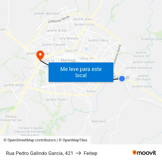 Rua Pedro Galindo García, 421 to Feitep map