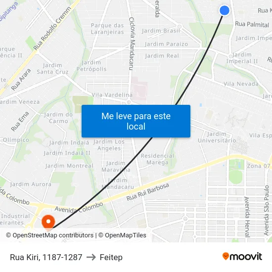 Rua Kiri, 1187-1287 to Feitep map